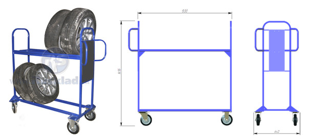 Конструктивные особенности модели «Тележка (Стелаж) для хранения автомобильных шин»